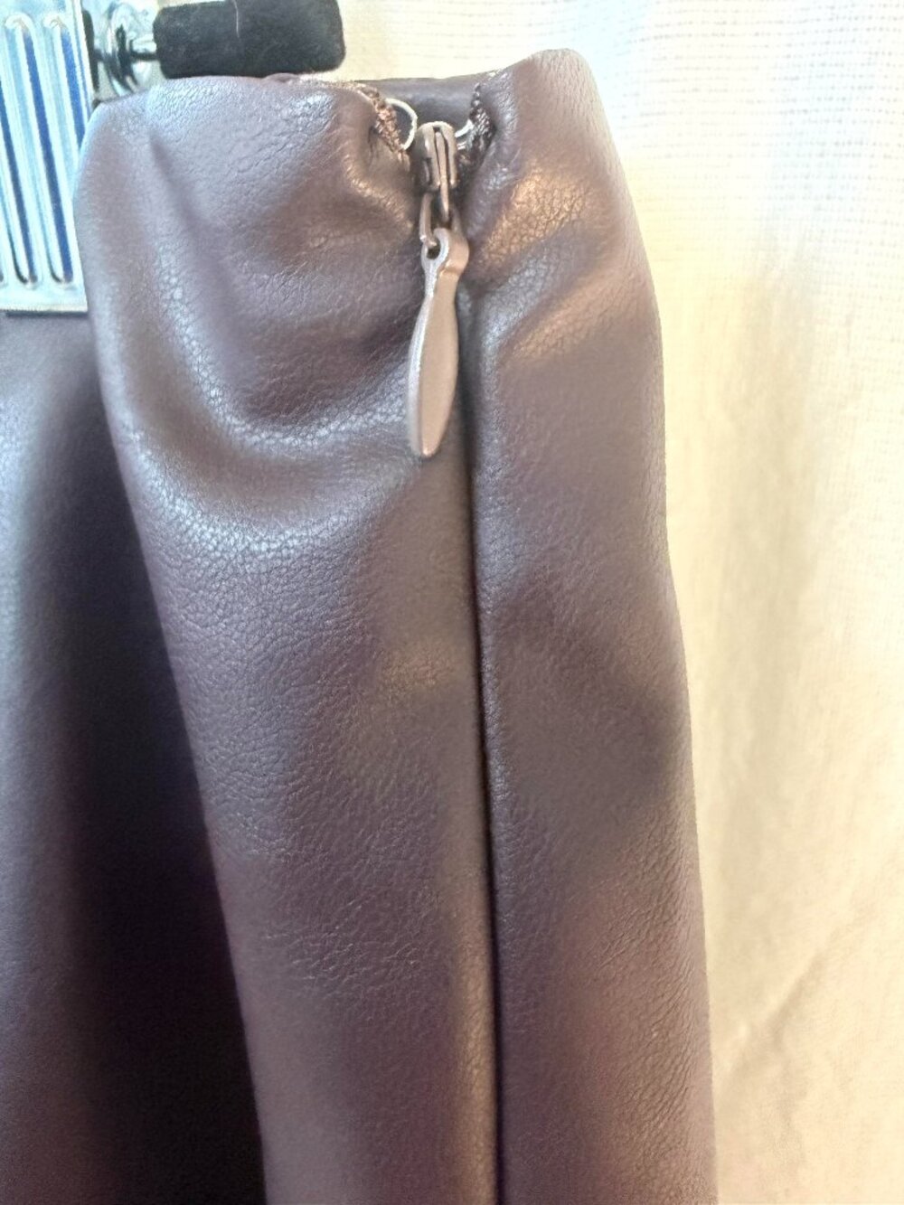 High-Waisted Faux-Leather Mini Skirt